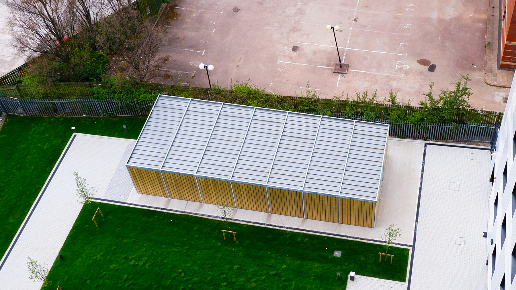 timber bike shelter cubic salford