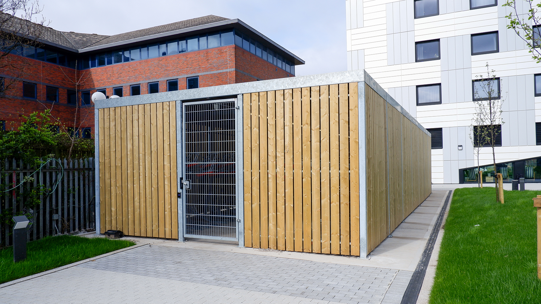 timber bike shelter cubic salford