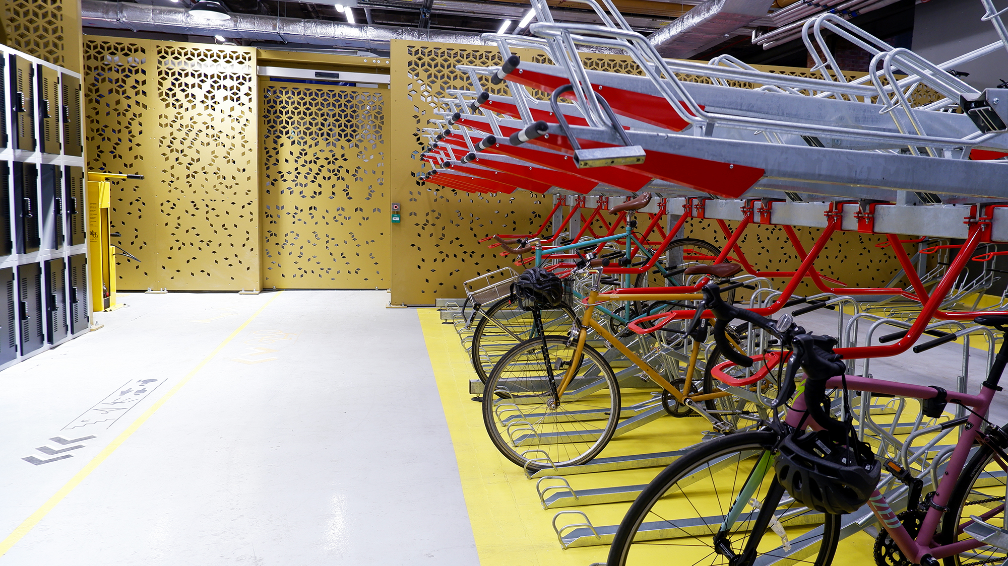 two-tier bike racks at dashwood city of london