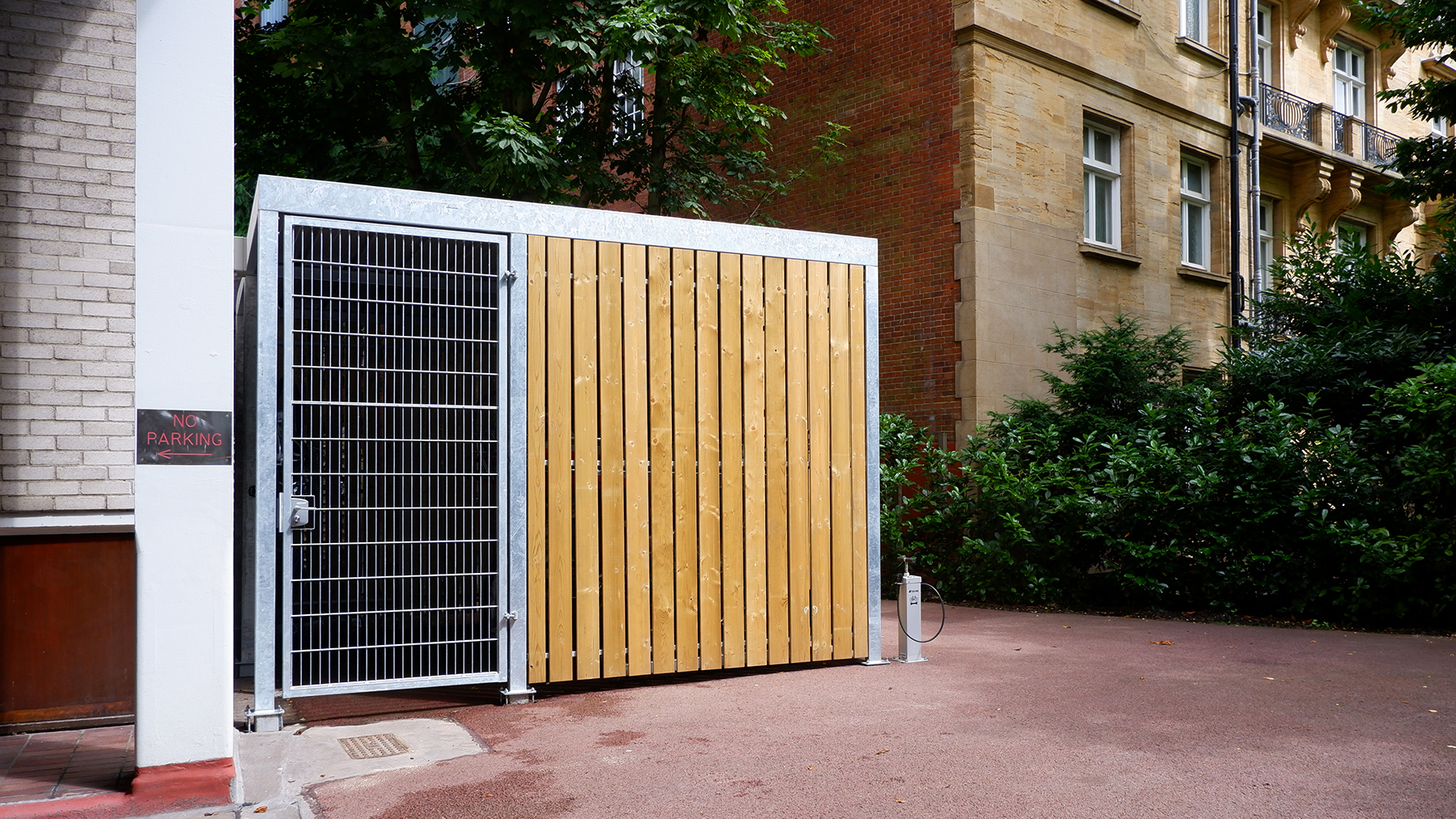 residential timber bike store