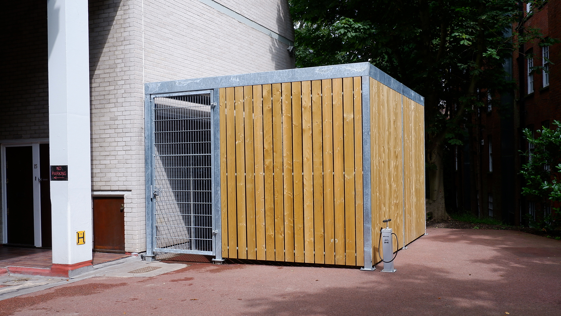 residential timber bike store