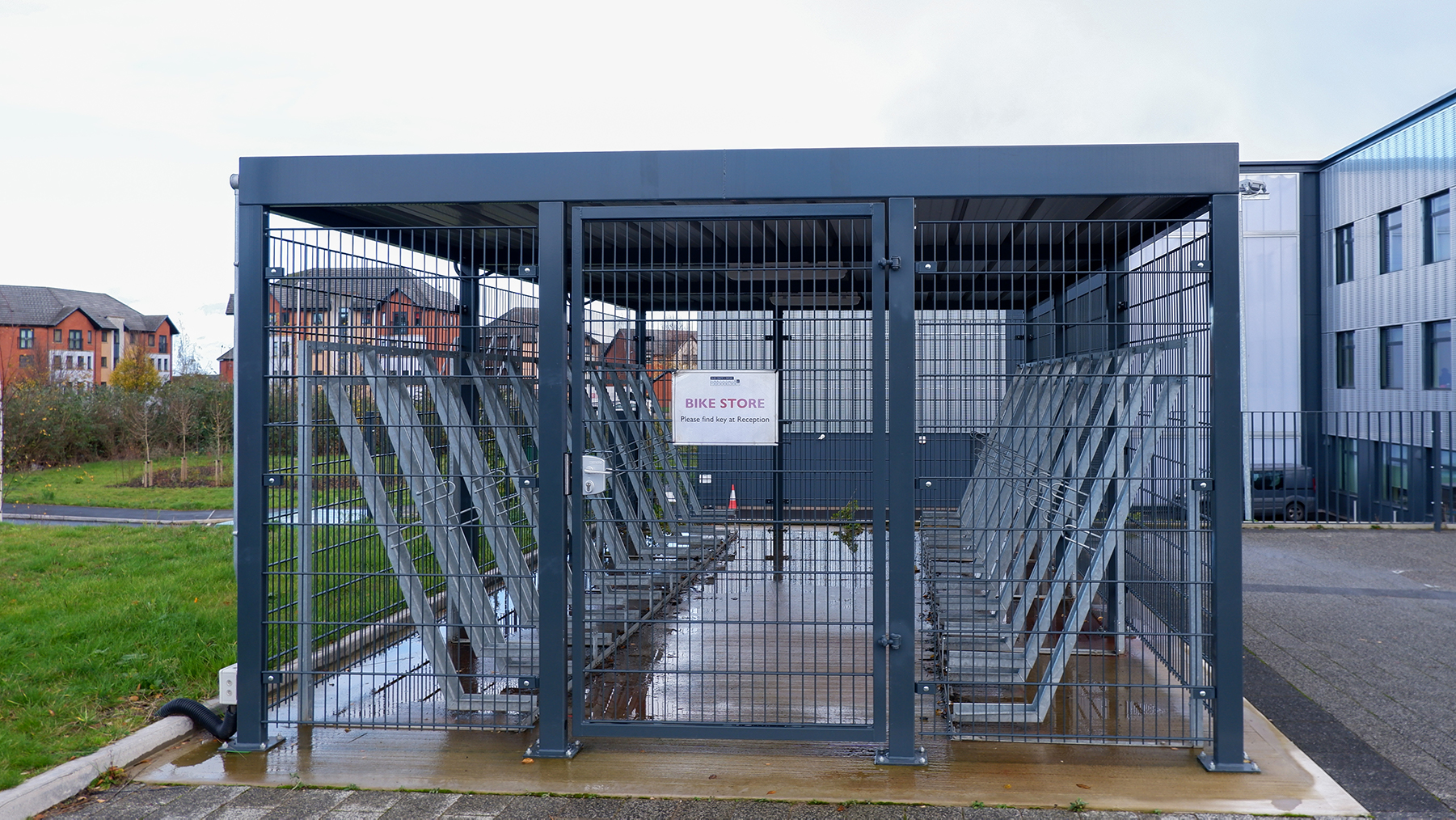 steel mesh bike shelter