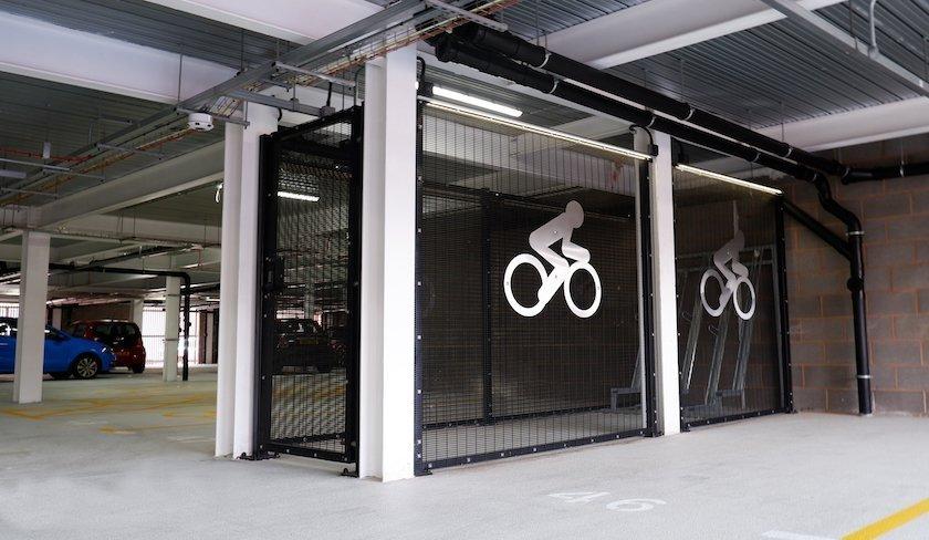 Basement bike enclosure