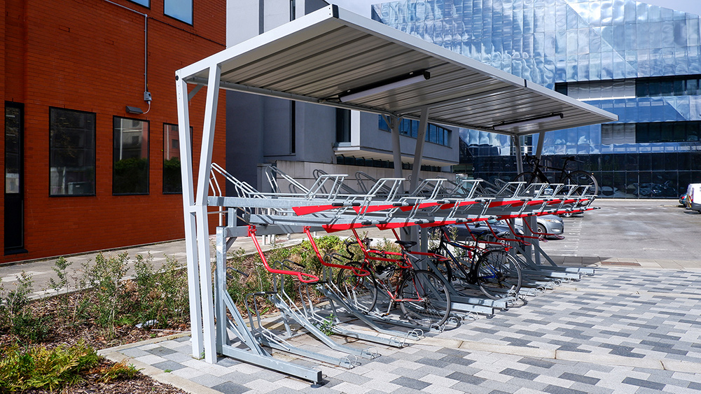 Bike rack shelter online