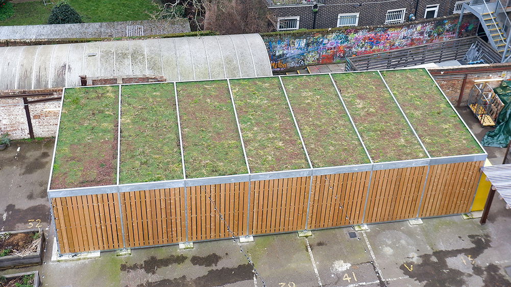 Green Roof Bike Shelter Turvec