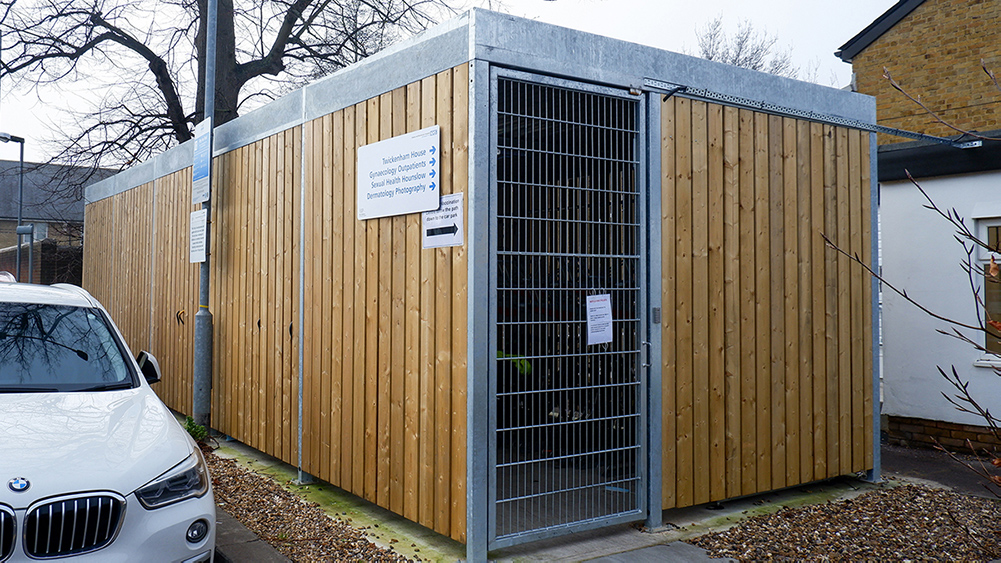 turvec wooden bike shed