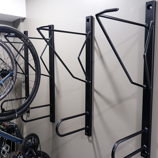 Vertical bike rack wall sale