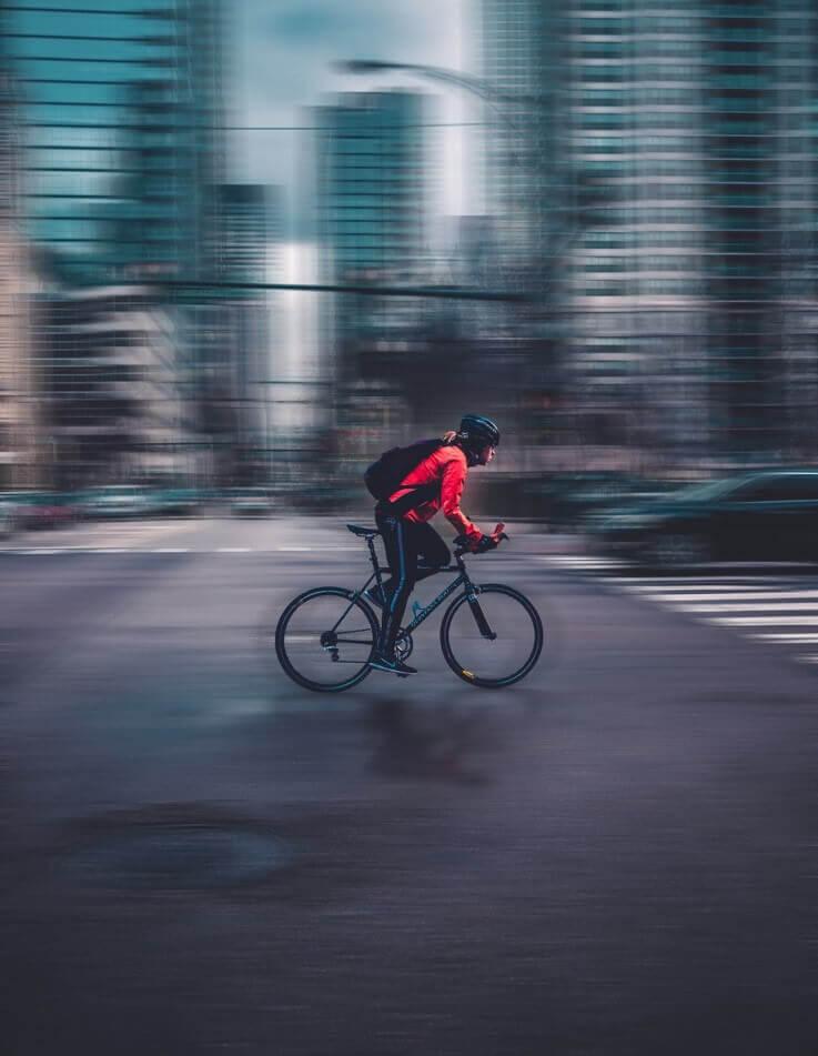 Woman cycling