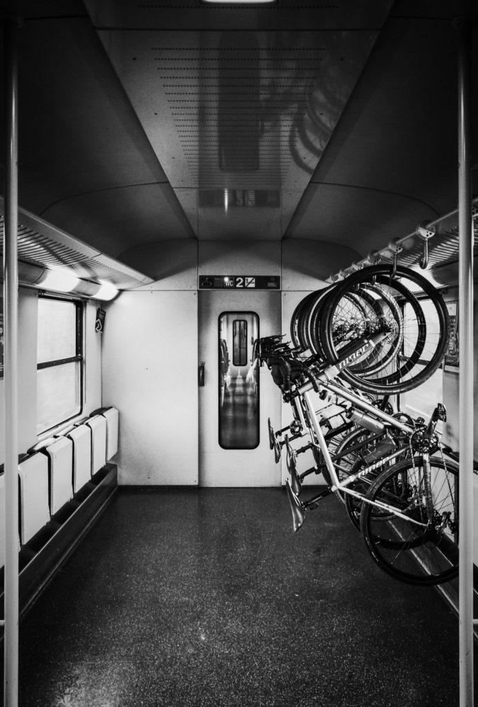 Bikes on train