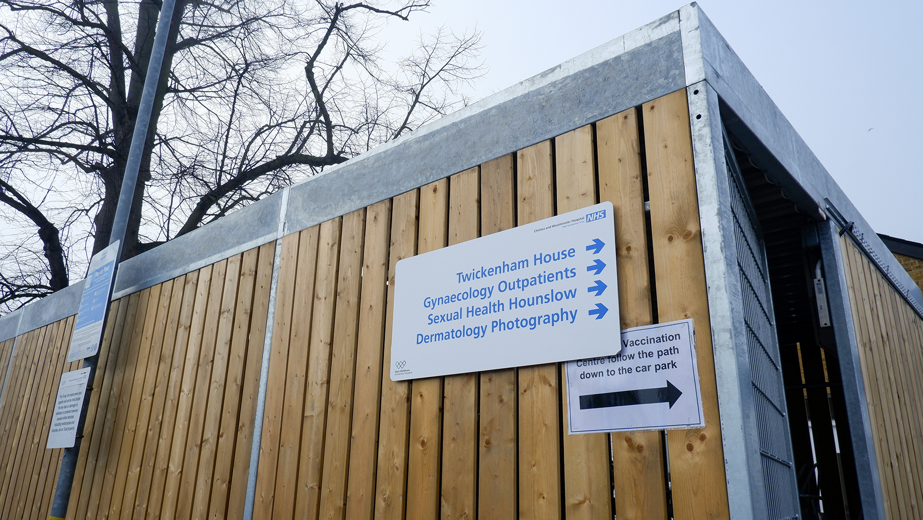 west middlesex hospital bike shelter