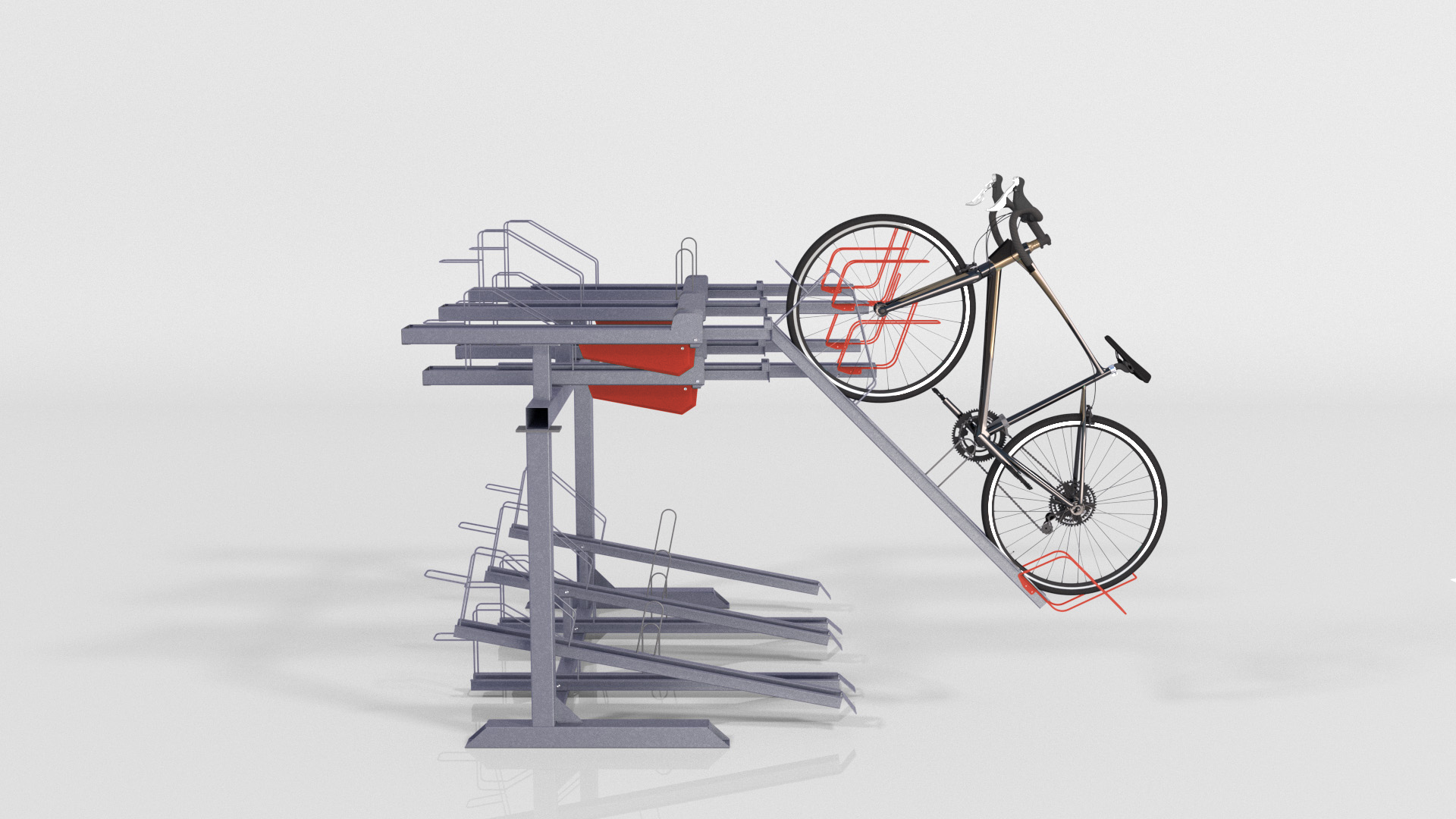 Double tier fashion bike rack